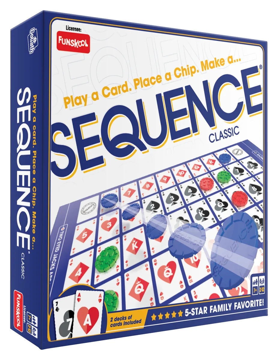 The newer blue Sequence Classic box from Funskool